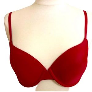 Gilligan & O’Malley Red No Show Underwire Light Padding Bra Size 36B